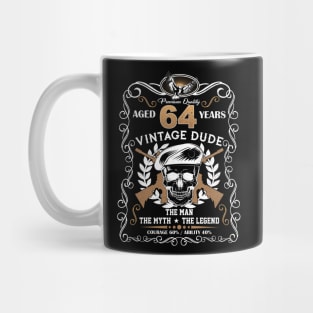 Skull Aged 64 Years Vintage 64 Dude Mug